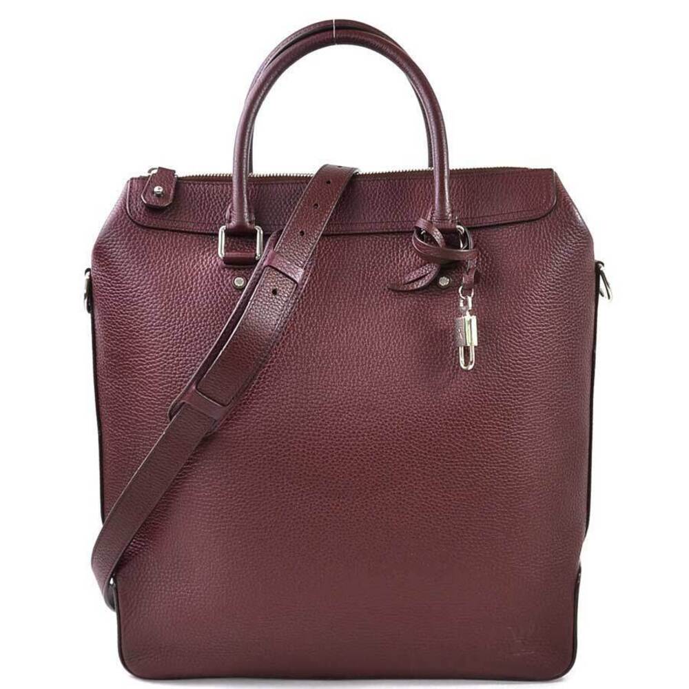 Louis Vuitton 2way Bag Greenwich Burgundy Red Taurillon Leather Collection